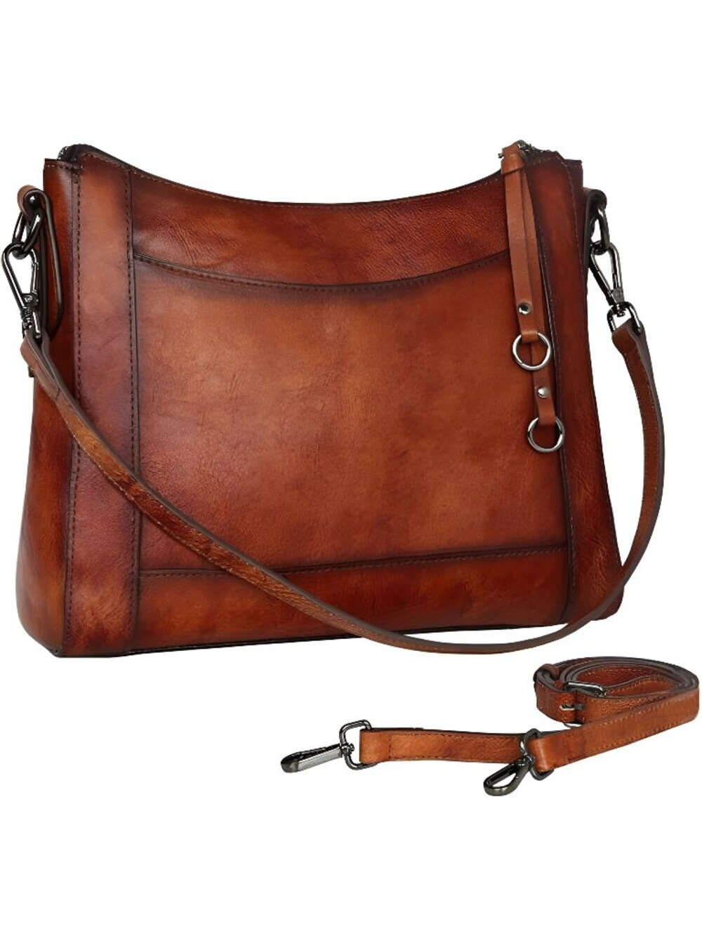 Leather Crossbody Bags for Women Shoulder Purse Medium Hobo Genuine